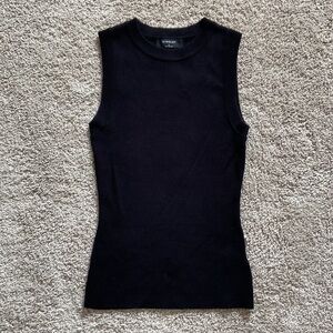 The Workshop • Black Fine Knit Sweater Tank